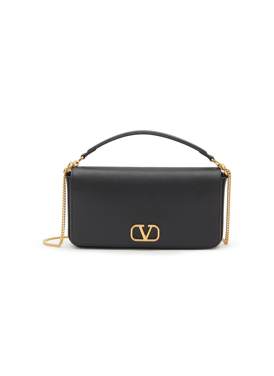 Women VALENTINO Crossbody | Loco' V Logo Grained Leather Shoulder Bag