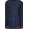 Men CANALI Shirts | Denim Stretch Button Up Shirt