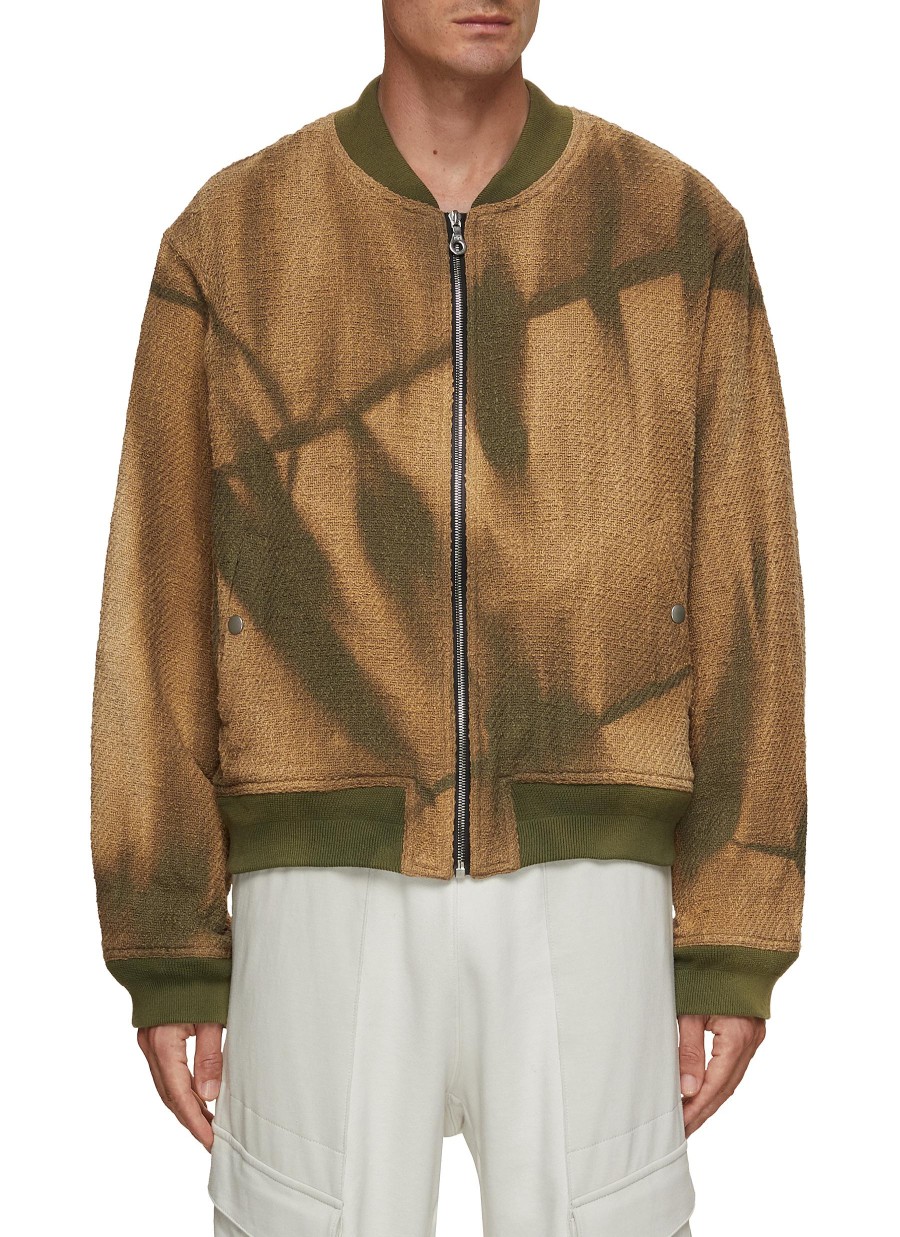 Men JIYONGKIM Jackets | Sun Bleached Tweed Bomber Jacket