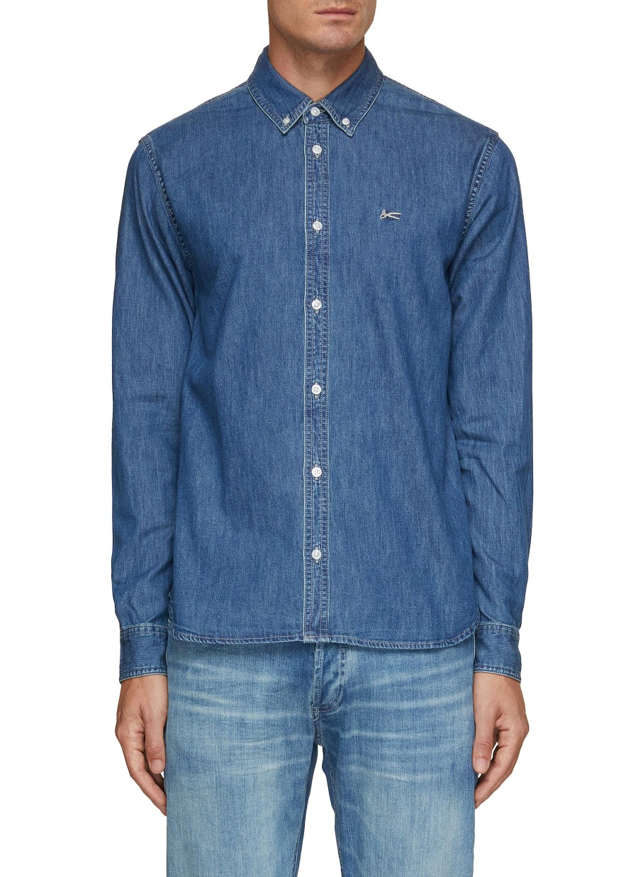 Men DENHAM Shirts | Rich Reg Denim Button Down Shirt