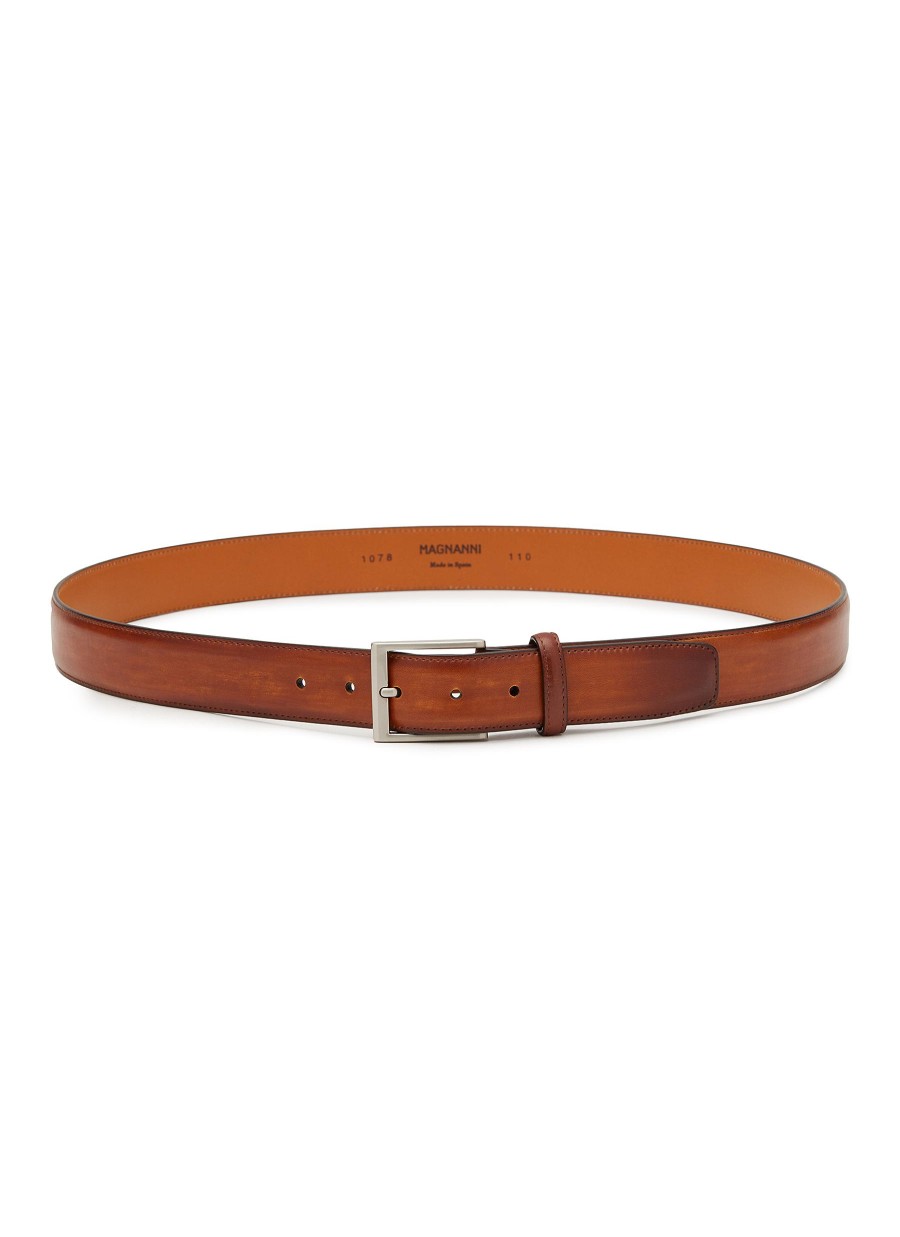 Men MAGNANNI Belts | Hand Antiqued Leather Belt