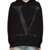 Men VALENTINO Pullovers & Hoodies | Applique Contrast Nylon Logo Hoodie