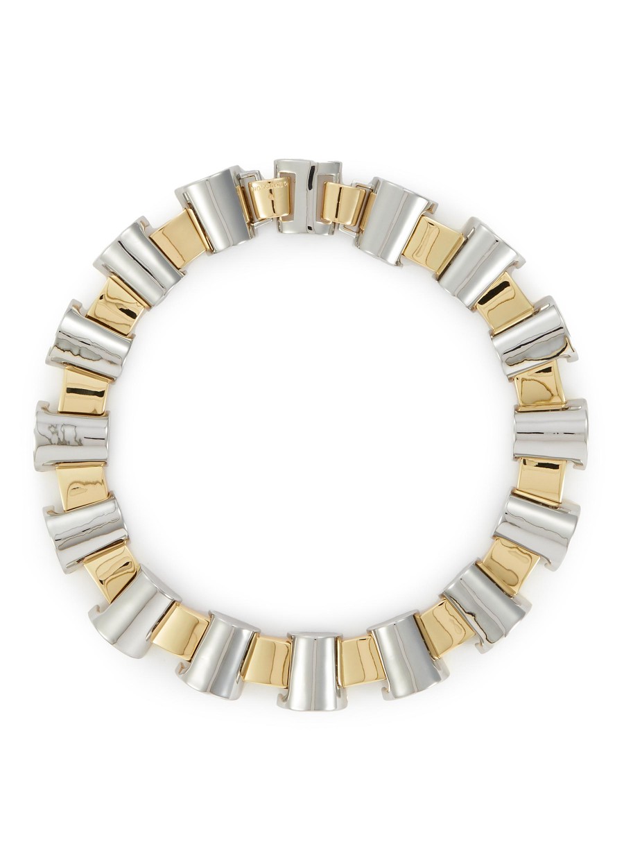 Women DEMARSON Fashion Jewellery | Lou 12K Gold Sliver Plated Necklace