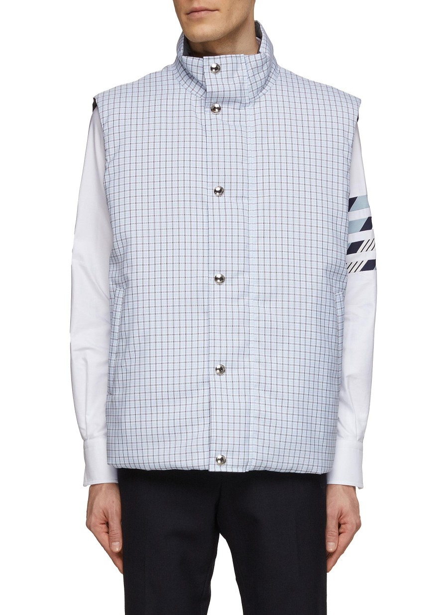 Men THOM BROWNE Puffer | Reversible 4 Bar Puffer Vest