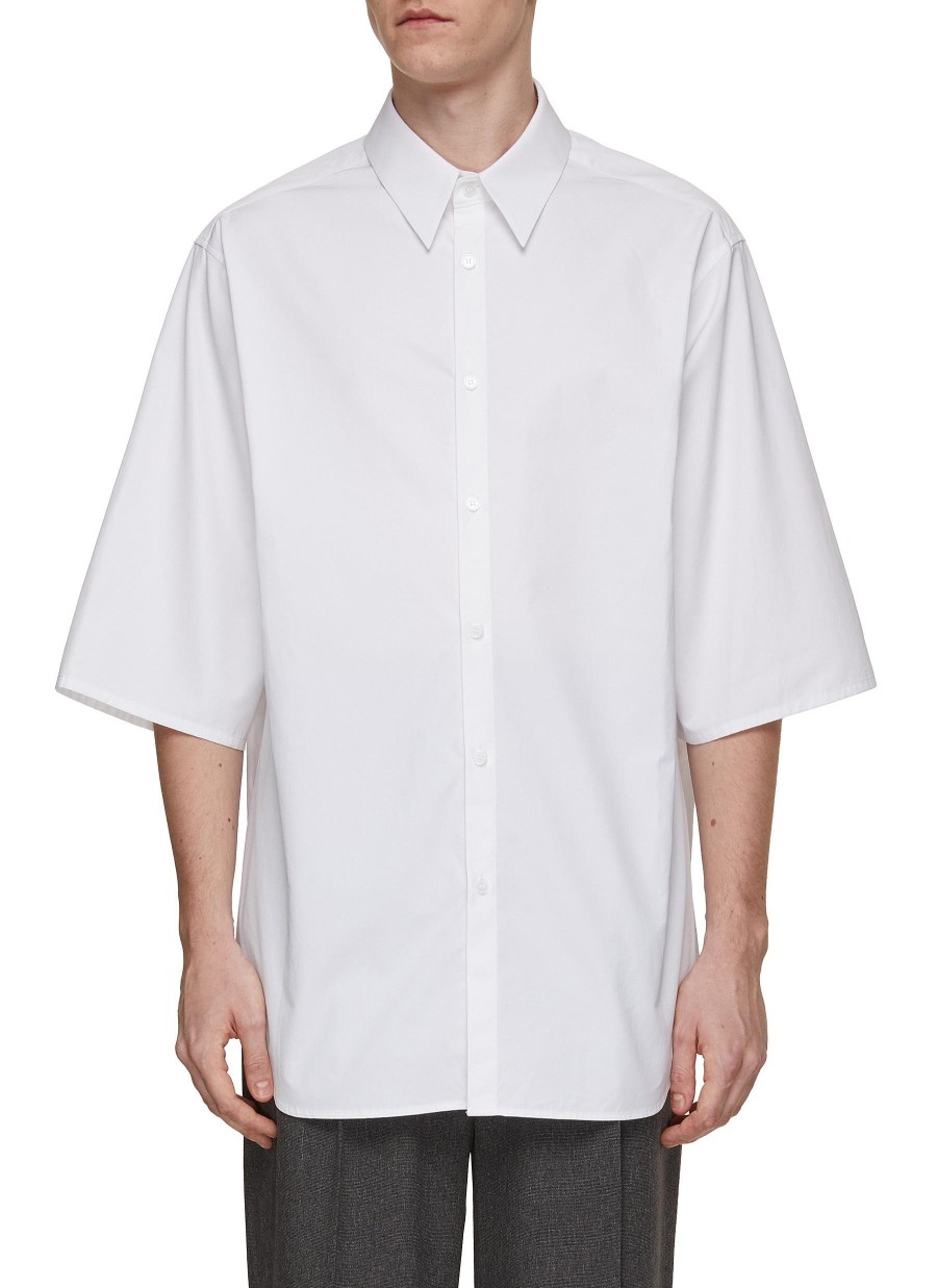 Men WE11DONE Shirts | Oversized Quarter Sleeve Shirt