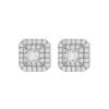 Women LC COLLECTION JEWELLERY Fine Jewellery | 18K White Gold Diamond Stud Earrings