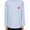 Men JOSHUA’S Shirts | Crab Embroidered Stripe Shirt