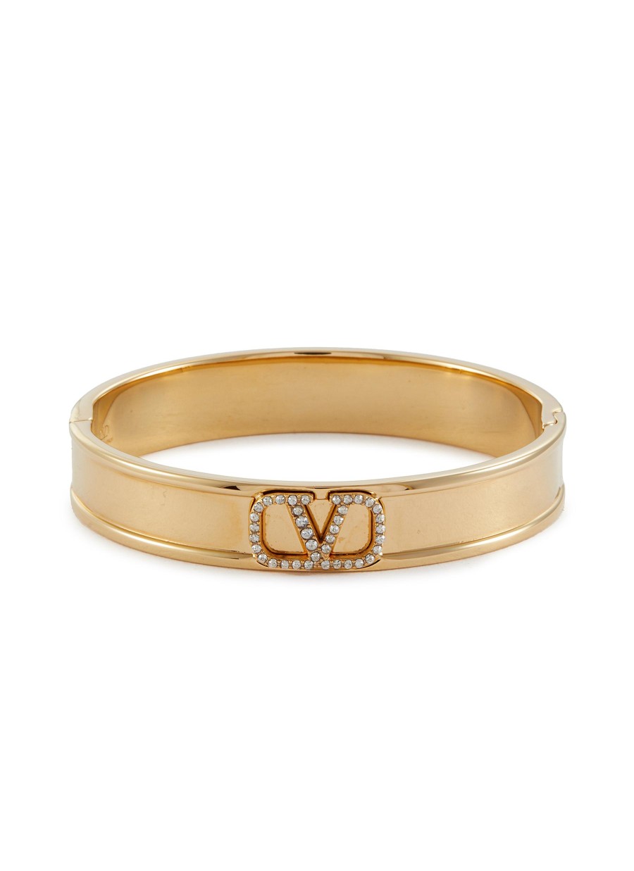 Women VALENTINO Fashion Jewellery | Vlogo Swarovski Crystal Brass Bracelet