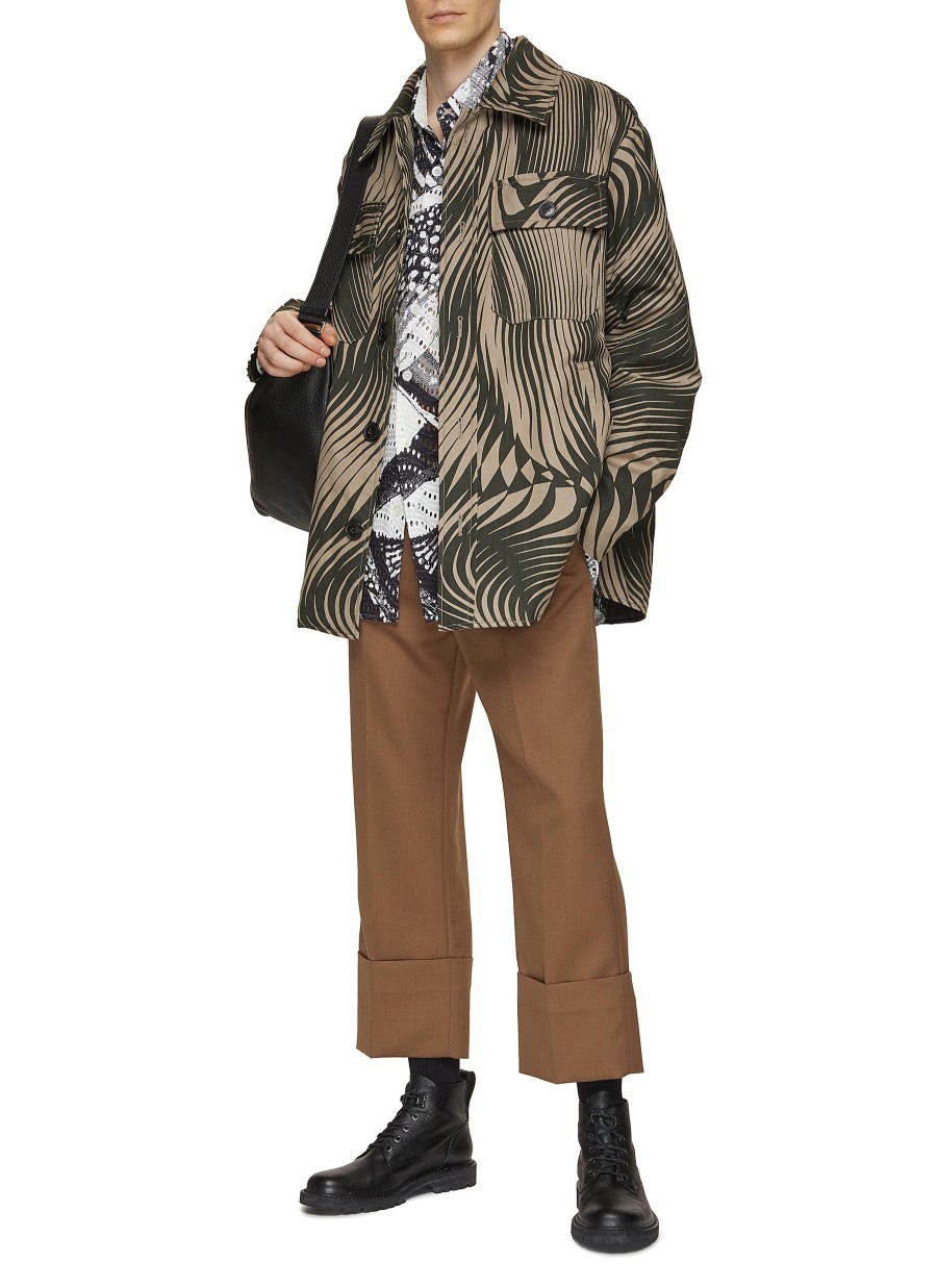 Men DRIES VAN NOTEN Jackets | Valko Oversized Swirl Printed Jacket