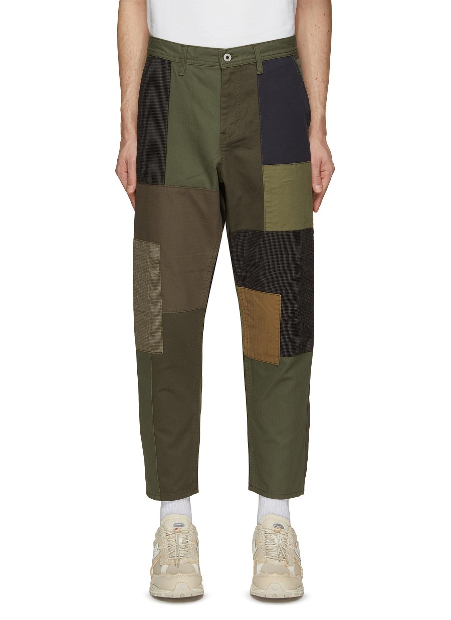 Men FDMTL Pants | Patchwork Cotton Pants