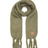 Women LOEWE Scarves & Wraps | Logo Patch Mohair Blend Fringed Scarf