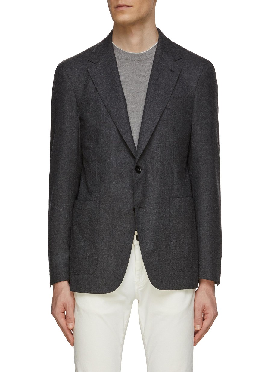 Men CANALI Suits | Cashmere Blend Single Breasted Blazer