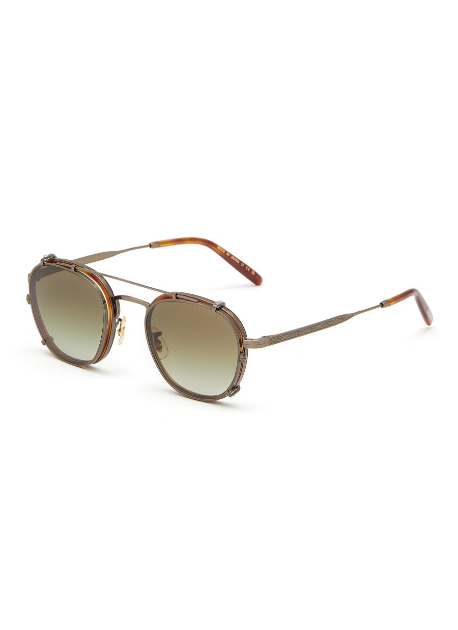 Men OLIVER PEOPLES ACCESSORIES Eyewear | Pillow Metal Round Sunglasses