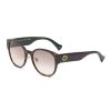 Women GUCCI Eyewear | Tricoloured Temple Tortoiseshell Effect Acetate Round Sunglasses