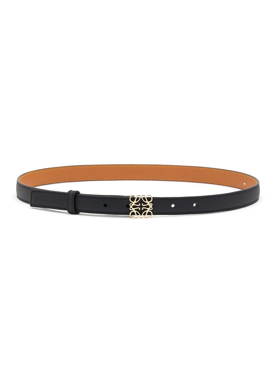 Women LOEWE Belts | Anagram Buckle Calfskin Leather Belt