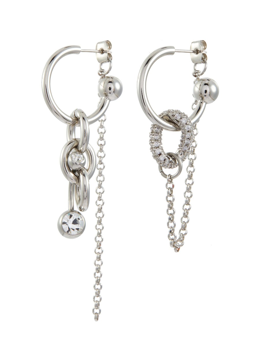 Women JUSTINE CLENQUET Fashion Jewellery | Abel Palladium Plated Earrings