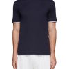 Men BRUNELLO CUCINELLI T-Shirts | Silk Cotton Blend Layered T-Shirt