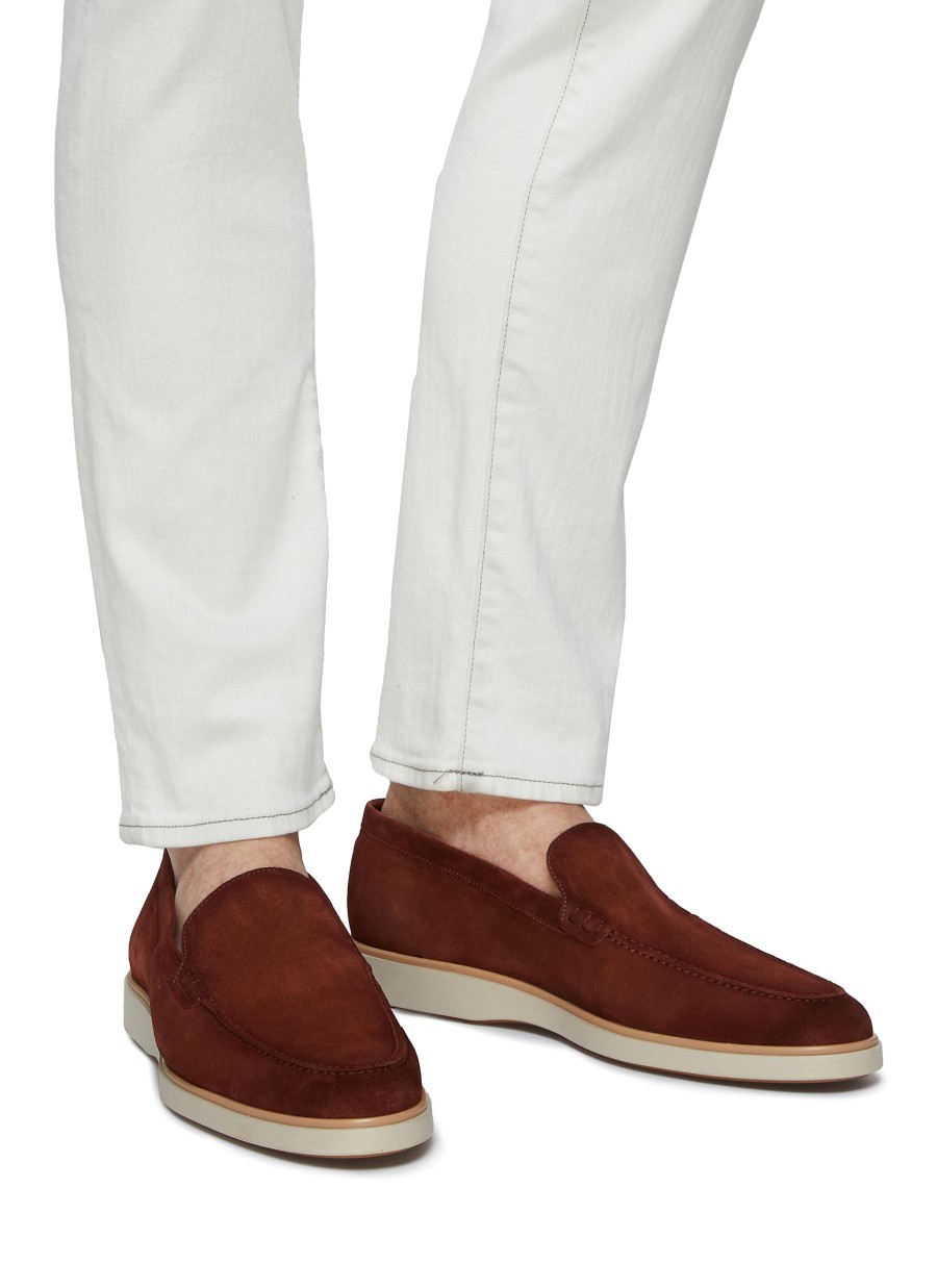 Men MAGNANNI Flats | Apron Toe Suede Loafers