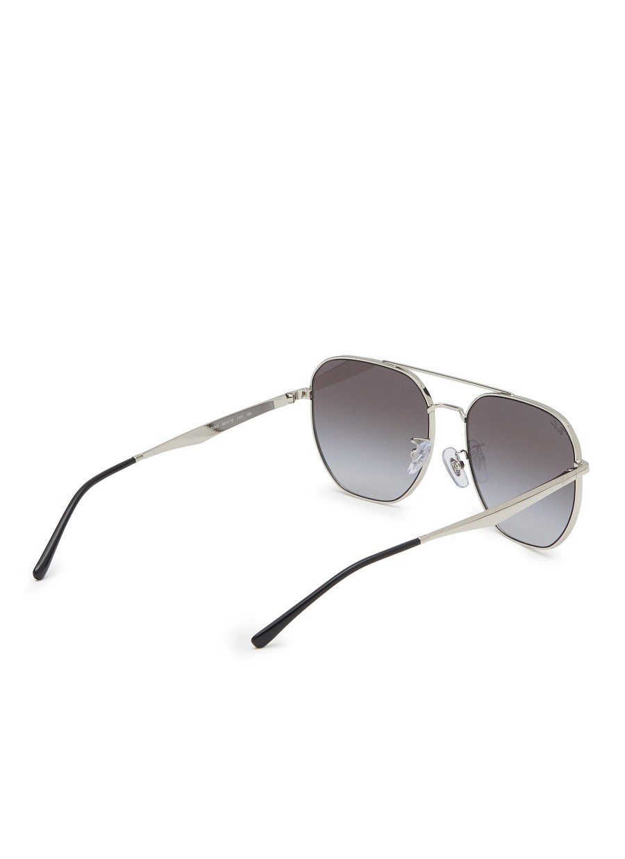 Women RAY BAN Eyewear | Double Bridge Metal Square Sunglasses