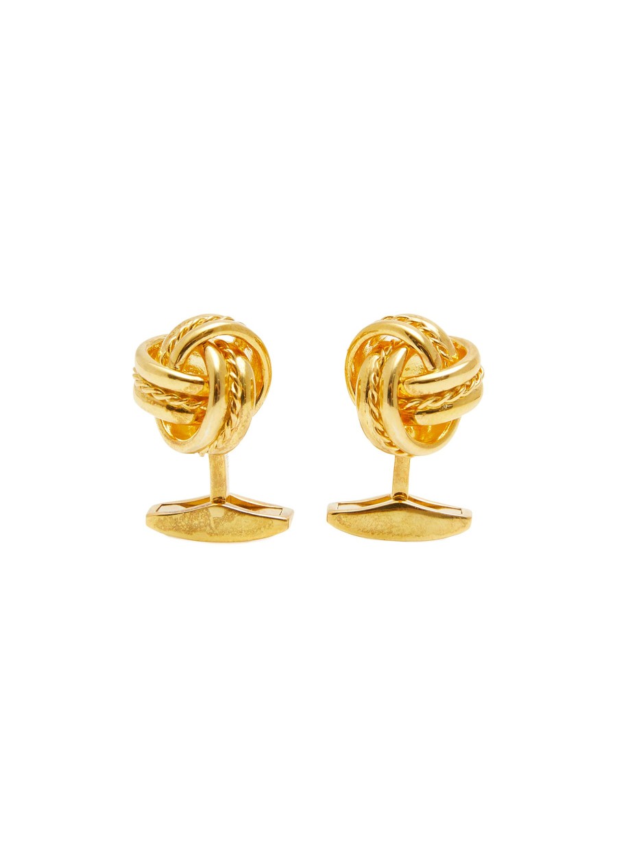 Men TATEOSSIAN Cufflinks | Gold Plated Sterling Silver Twisted Rope Cufflinks