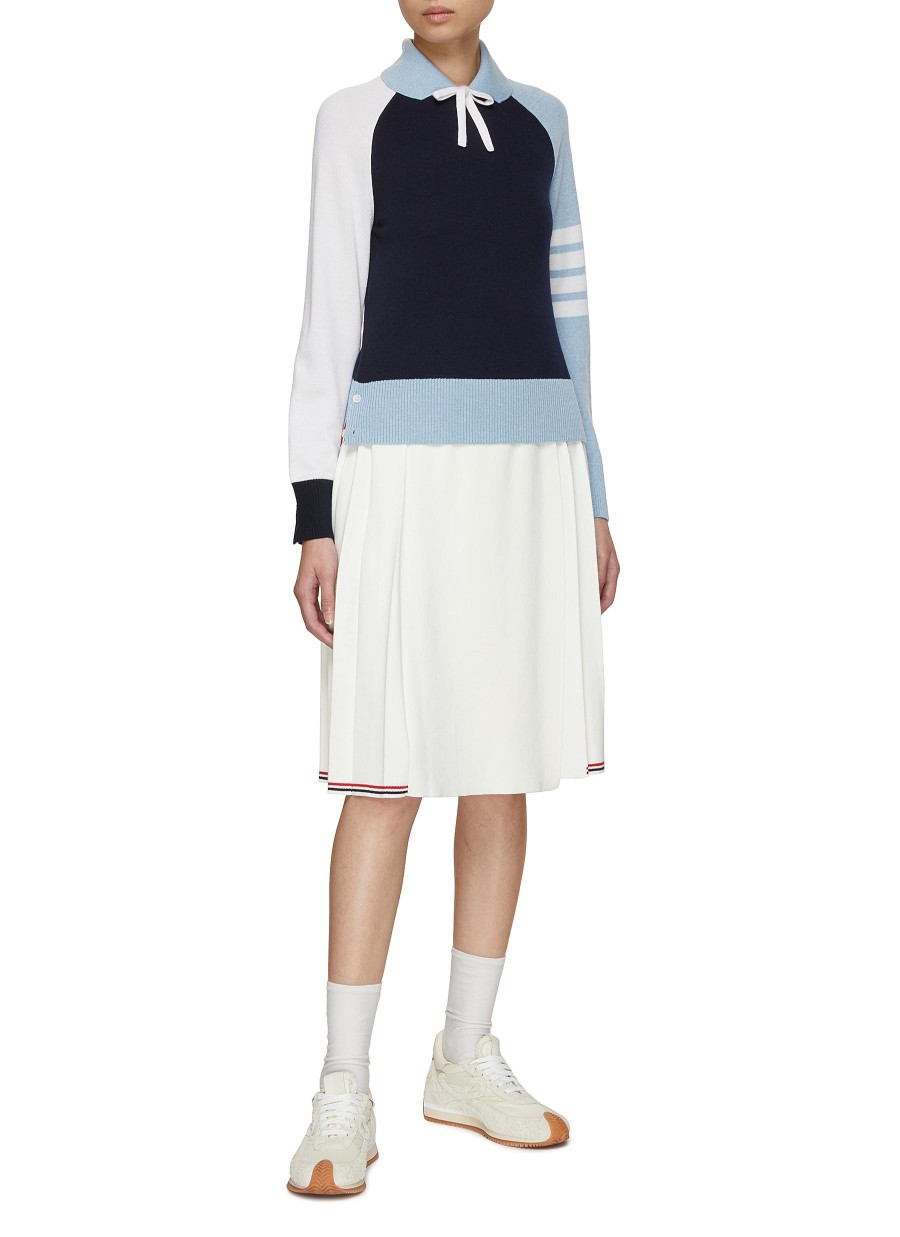 Women THOM BROWNE Tops | Colour Block 4 Bar Stripe Pullover