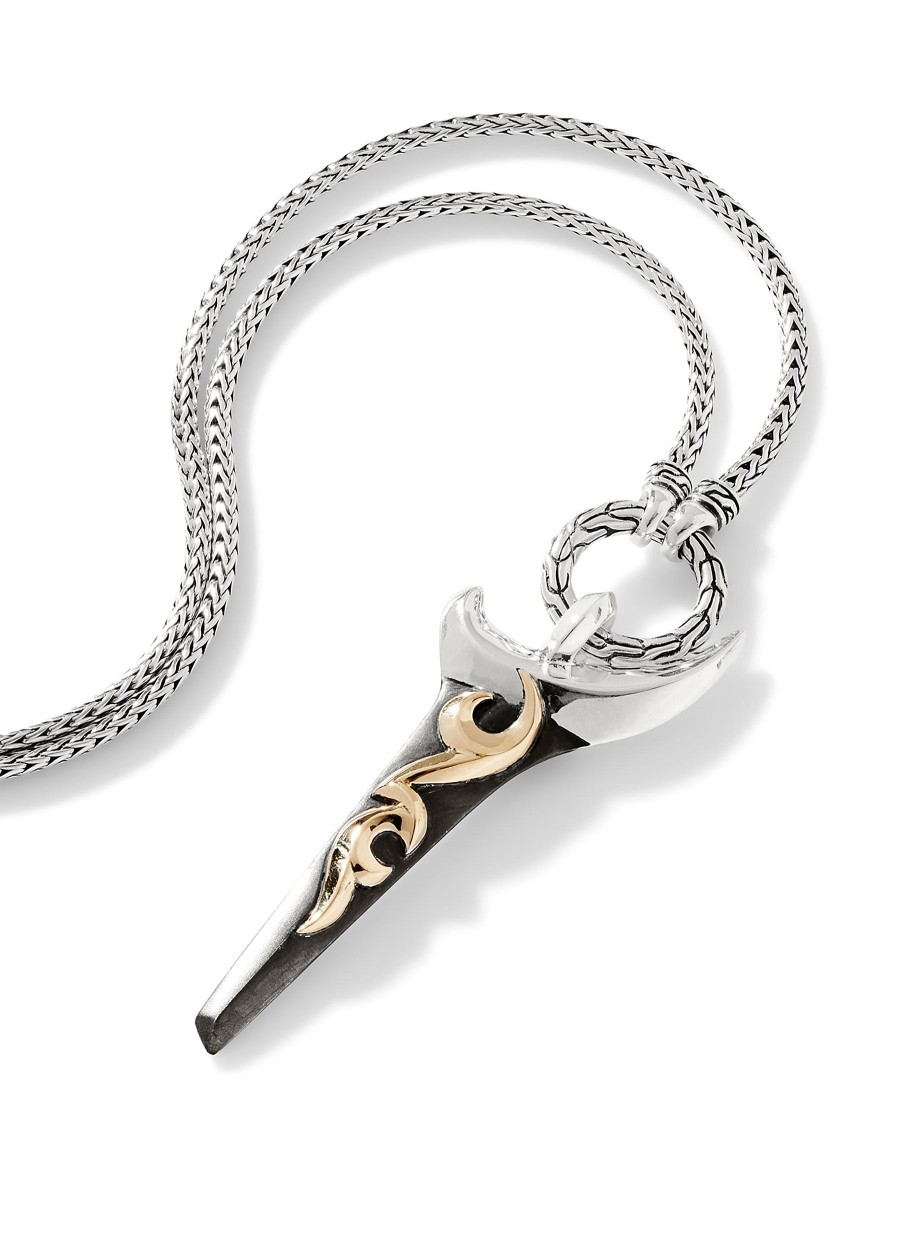 Women JOHN HARDY Fine Jewellery | Classic Chain 18K Gold Sterling Silver Keris Dagger Pendant