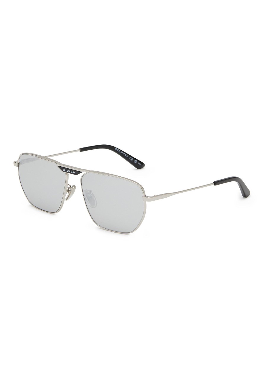 Men BALENCIAGA Eyewear | Logo Metal Sunglasses