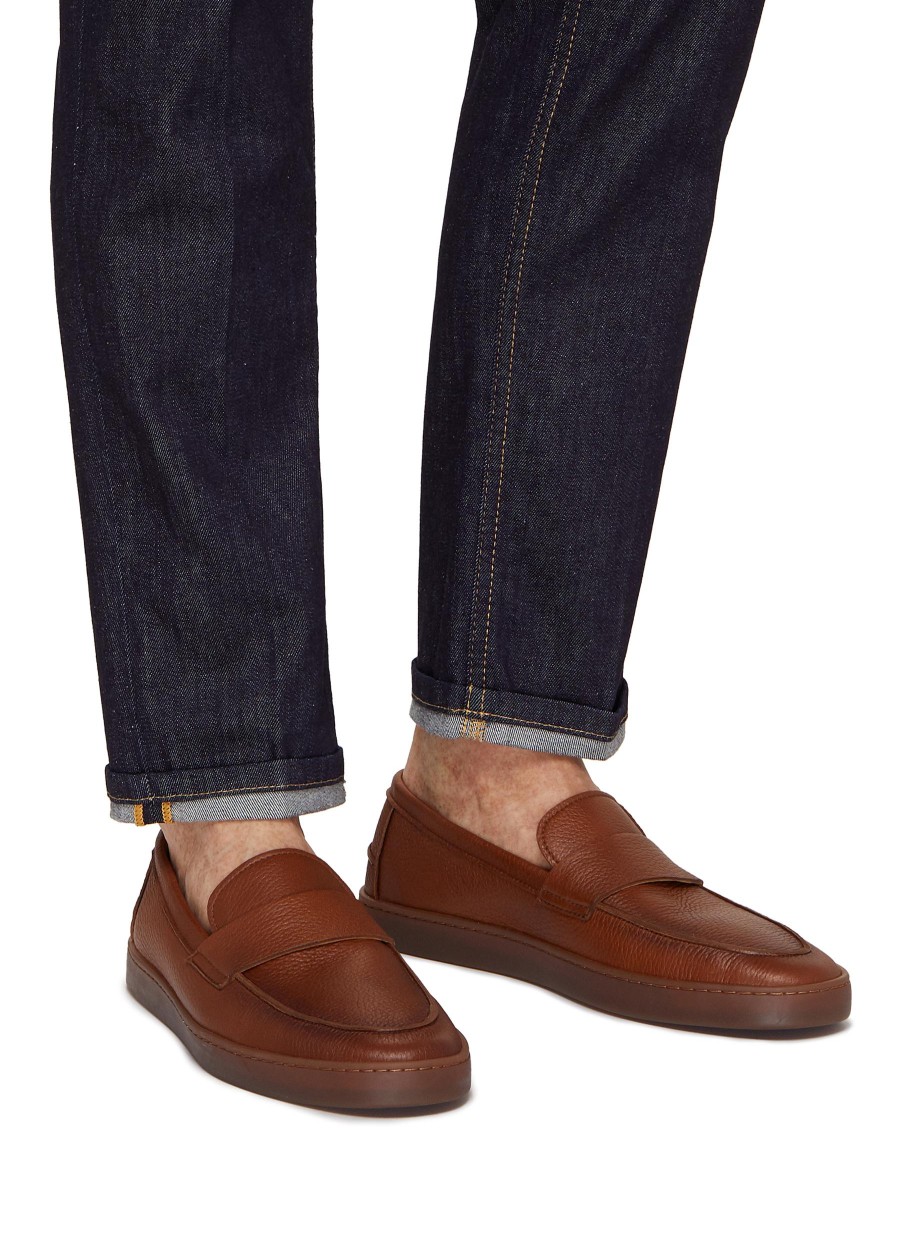 Men HENDERSON Flats | Sifnos Penny-Slot Leather Loafers