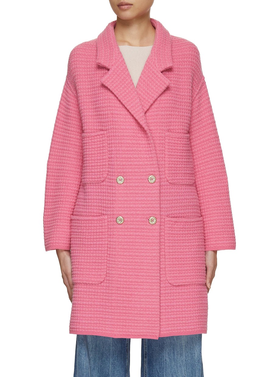 Women BRUNO MANETTI Coats | Double Breasted Waffle Wool Coat