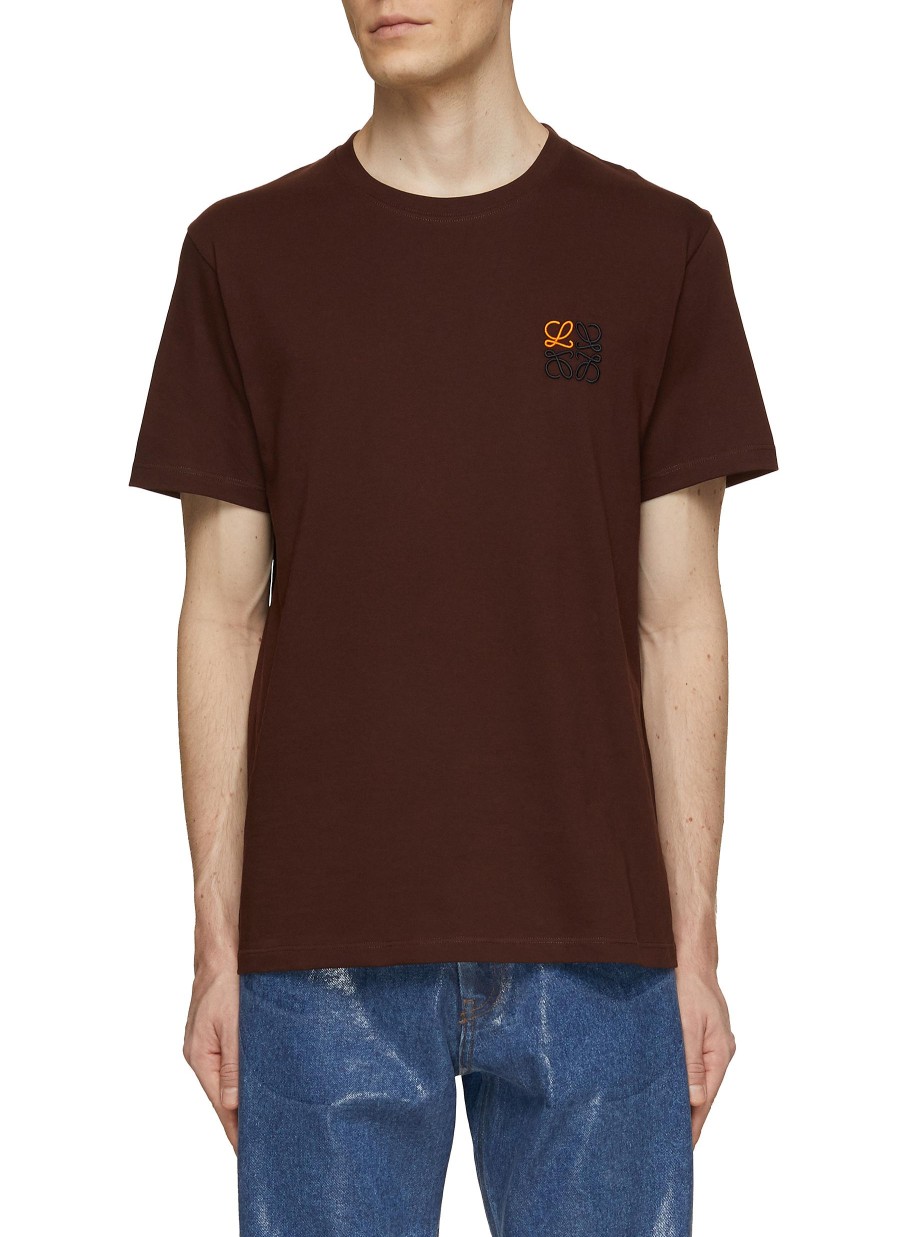 Men LOEWE T-Shirts | Embroidered Anagram T-Shirt