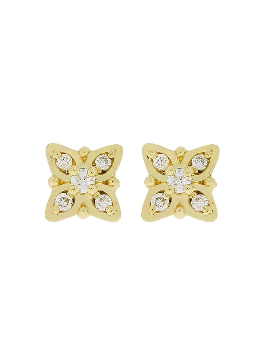 Women LC COLLECTION JEWELLERY Fine Jewellery | 18K Gold Diamond Stud Earrings