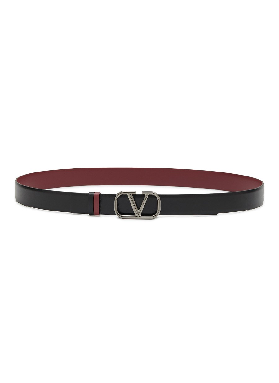 Men VALENTINO Belts | Vlogo Reversible Leather Belt