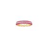 Women LC COLLECTION JEWELLERY Fine Jewellery | 18K Gold Diamond Ruby Eternity Band — Size Eu 55