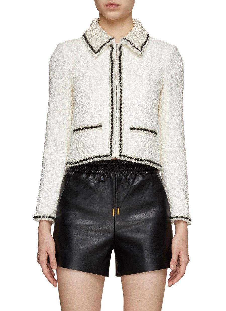 Women ALICE & OLIVIA Jackets | Kidman Tweed Cropped Jacket