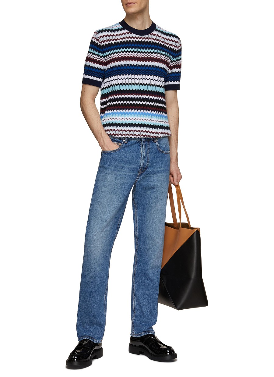 Men MISSONI Pants | Zigzag Raschel Pocket Straight Leg Jeans