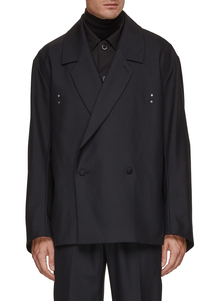 Men RE: BY MAISON SANS TITRE Suits | Detachable Strap Double Breasted Dropped Shoulder Blazer