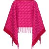 Women VALENTINO Scarves & Wraps | Wool Cashmere Blend Toile Iconographe Poncho