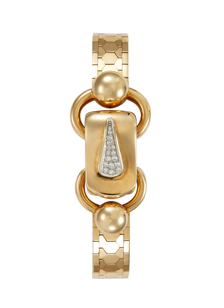 Women LANE CRAWFORD VINTAGE WATCHES Vintage Accessories | Rolex Cocktail Diamond Encrusted Concealed Rectangular Watch