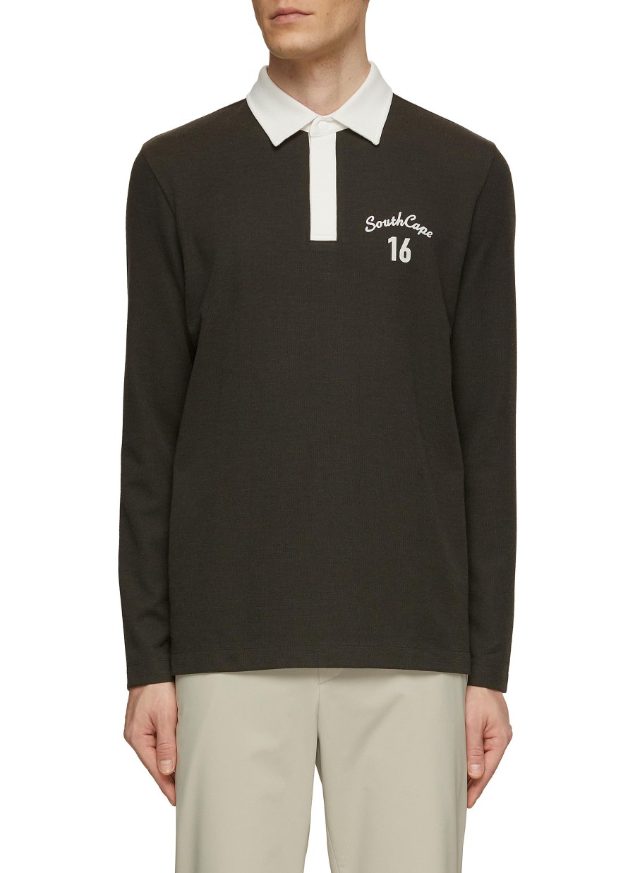 Men SOUTHCAPE Polos | Long Sleeve Logo Polo Shirt