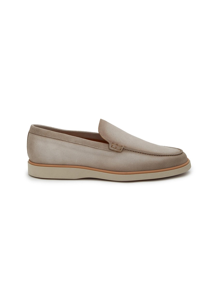 Men MAGNANNI Flats | Apron Toe Suede Loafers