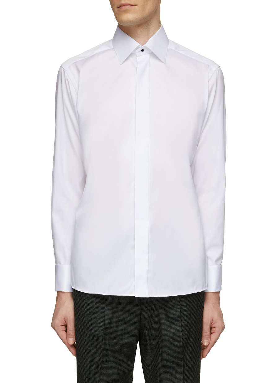 Men ETON Shirts | Signature Twill French Cuff Cotton Shirt