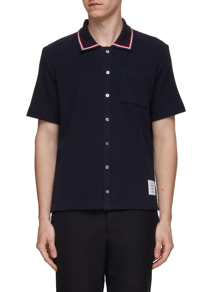 Men THOM BROWNE Shirts | Framed Collar Shirt