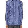 Men LUIGI BORRELLI NAPOLI Shirts | Spread Collar Striped Cotton Shirt