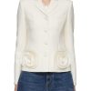 Women VALENTINO Jackets | Rosette Pocket Crepe Jacket