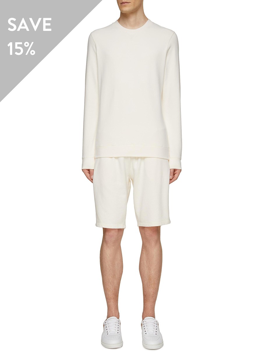 Men LANE CRAWFORD Pullovers & Hoodies | Sunspel Twin SetAll-White Long-Sleeved T-Shirt & Drawstring Shorts