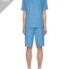 Men LANE CRAWFORD Polos | Sunspel Twin Set Blue Towelling Polo Shirt & Drawstring Shorts