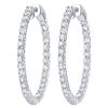 Women LC COLLECTION JEWELLERY Fine Jewellery | 18K White Gold Diamond Hoop Earrings