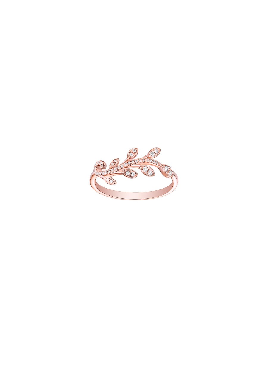 Women LC COLLECTION JEWELLERY Fine Jewellery | 18K Rose Gold Diamond Ring — Size Us 7