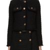 Women VERSACE Jackets | Heritage Tweed Gold-Tone Button Jacket