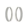 Women LC COLLECTION JEWELLERY Fine Jewellery | 18K White Gold Diamond Hoop Earrings